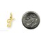 14K Gold Initial T Charm Jewelry FindingKing 16mm Long X 7mm Wide Approx.